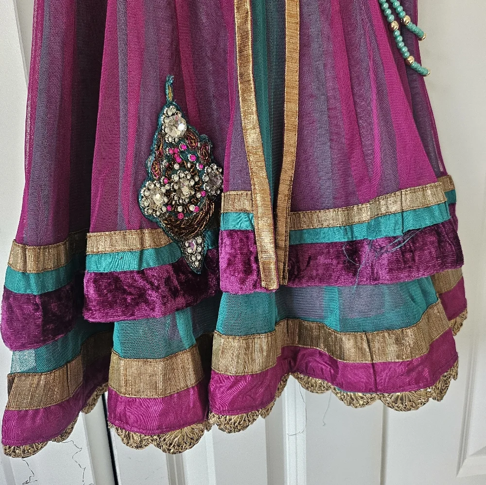 Girls Indian Jewel Toned Dress, India Size 24